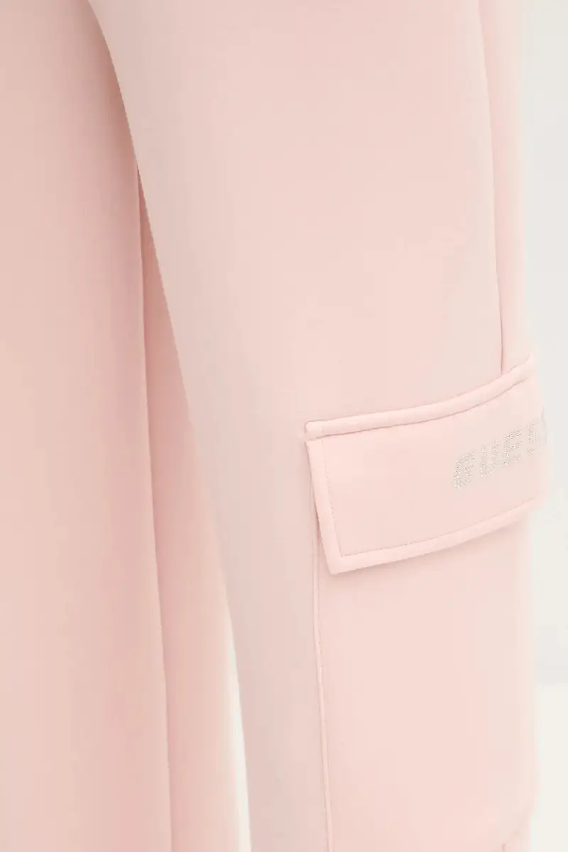pantaloni della tuta CECILIA colore beige con applicazione V4BB12 K7UW2 Rosa miniatura 4