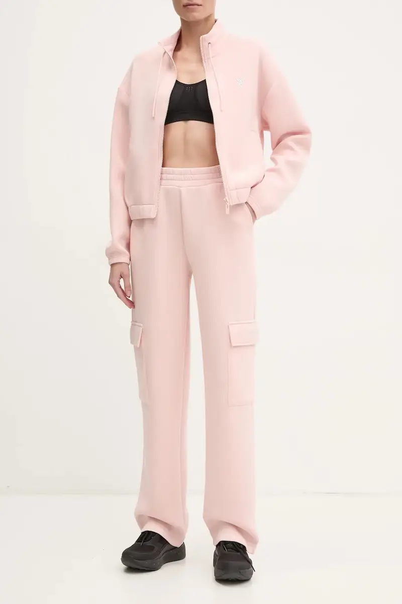 pantaloni della tuta CECILIA colore beige con applicazione V4BB12 K7UW2 Rosa