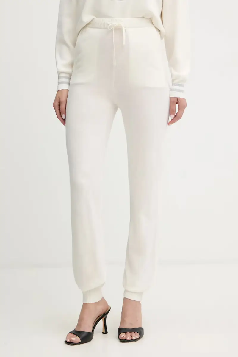 pantaloni della tuta con cashmere MAGGIE colore beige O5BB04 Z3PK0