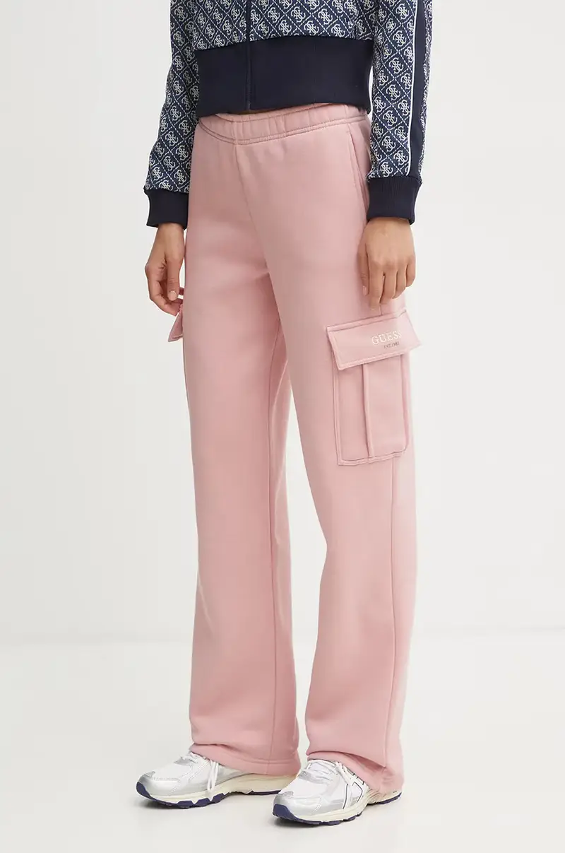 pantaloni della tuta MIDGE colore rosa con applicazione V4BB04 KCHX0