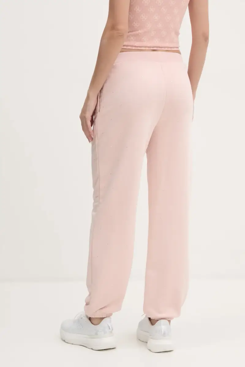 pantaloni della tuta RHINESTONES colore rosa con applicazione V5RB08 KCLJ0 miniatura 3