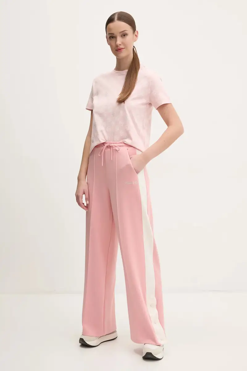 pantaloni della tuta SUZANNE donna colore rosa con applicazione V5RB00 KCO72 miniatura 2