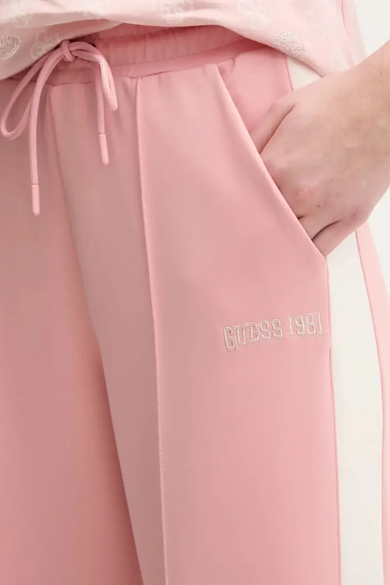 pantaloni della tuta SUZANNE donna colore rosa con applicazione V5RB00 KCO72 miniatura 4