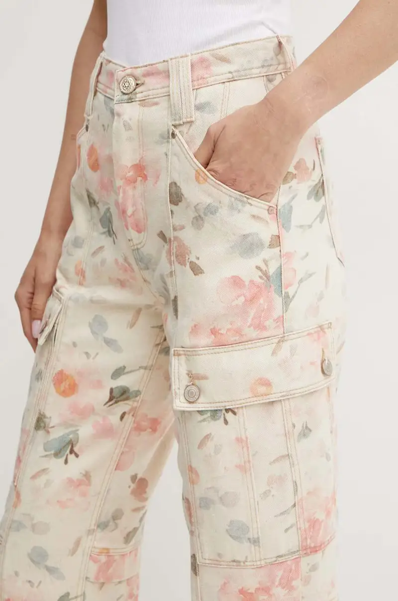 pantaloni donna colore beige W4YA0N D5E51 miniatura 4