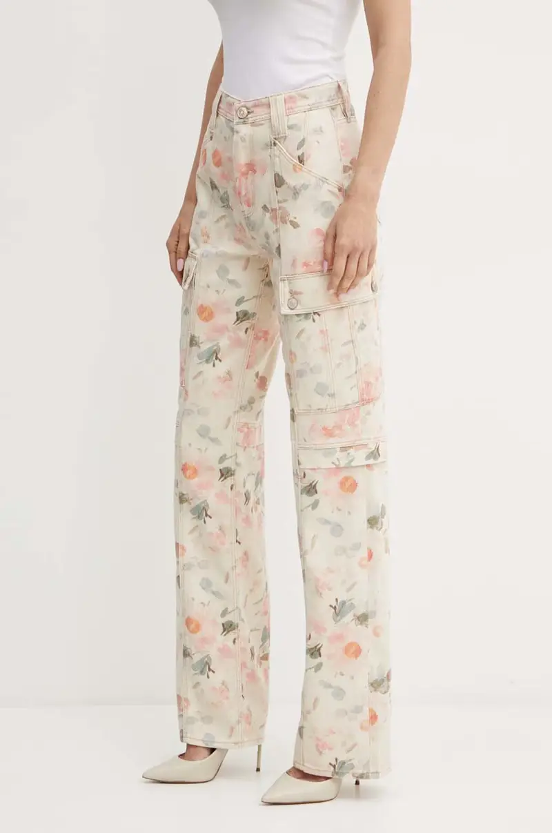 pantaloni donna colore beige W4YA0N D5E51