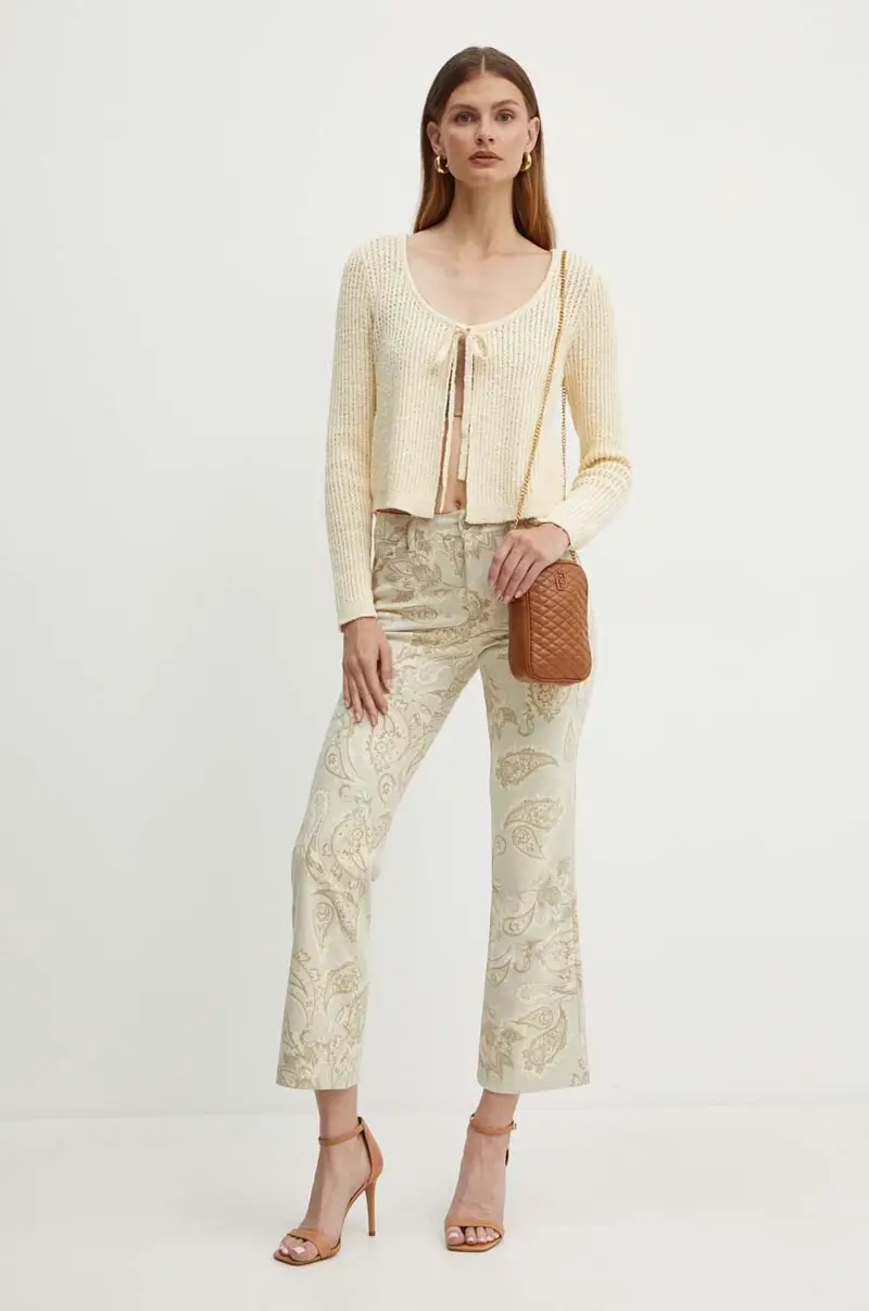 pantaloni donna colore beige W4YA58 WGC70 miniatura 2