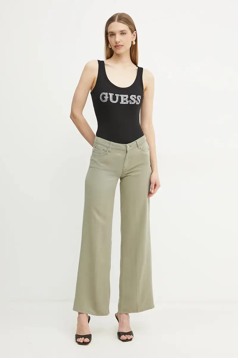 pantaloni donna colore verde W4GA96 WDP85 miniatura 2