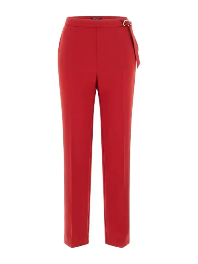 pantaloni donna marciano straight zaira chino rosso