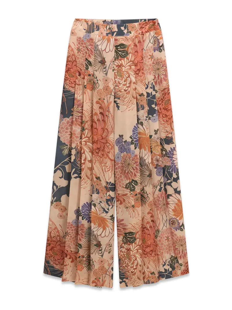 Pantaloni écru / navy / verde / arancione Écru