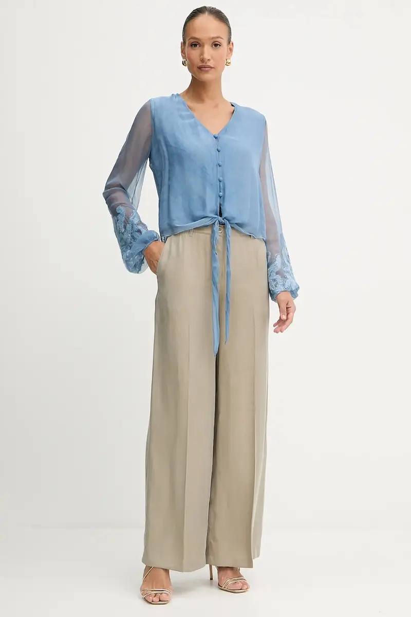 pantaloni ERNESTINE donna colore beige W5YB02 WH5N2 miniatura 2