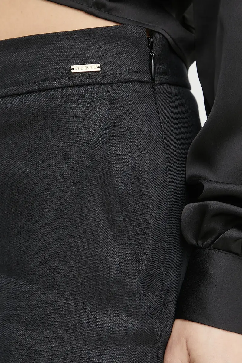 pantaloni in lino ISABEAU donna colore nero W5GB54 WH5L2 miniatura 4