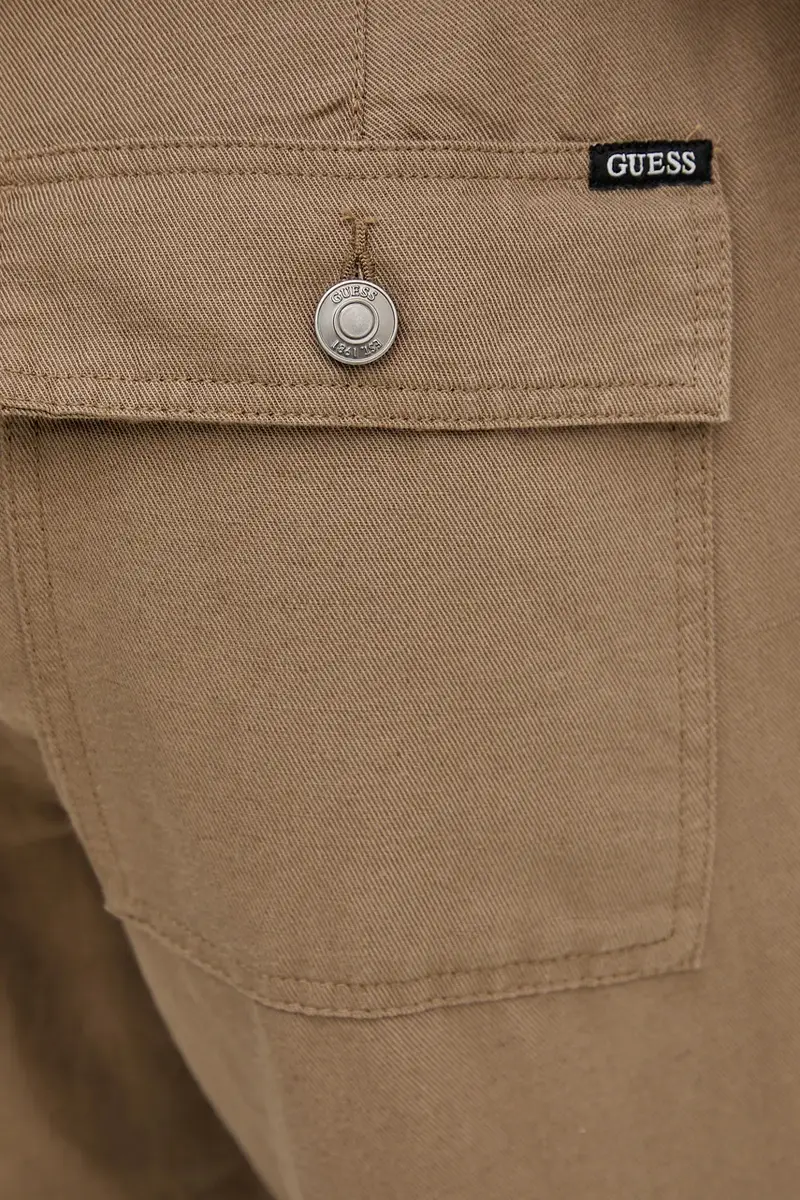 pantaloni in lino uomo colore marrone M5YB77 WHC00 miniatura 4