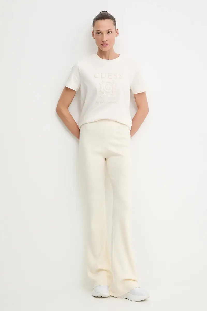 pantaloni in misto lana FLAMINIA donna colore beige V5BB08 Z3JD2 miniatura 2