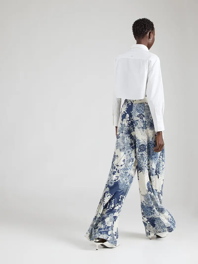 Pantaloni navy / blu fumo / bianco miniatura 3