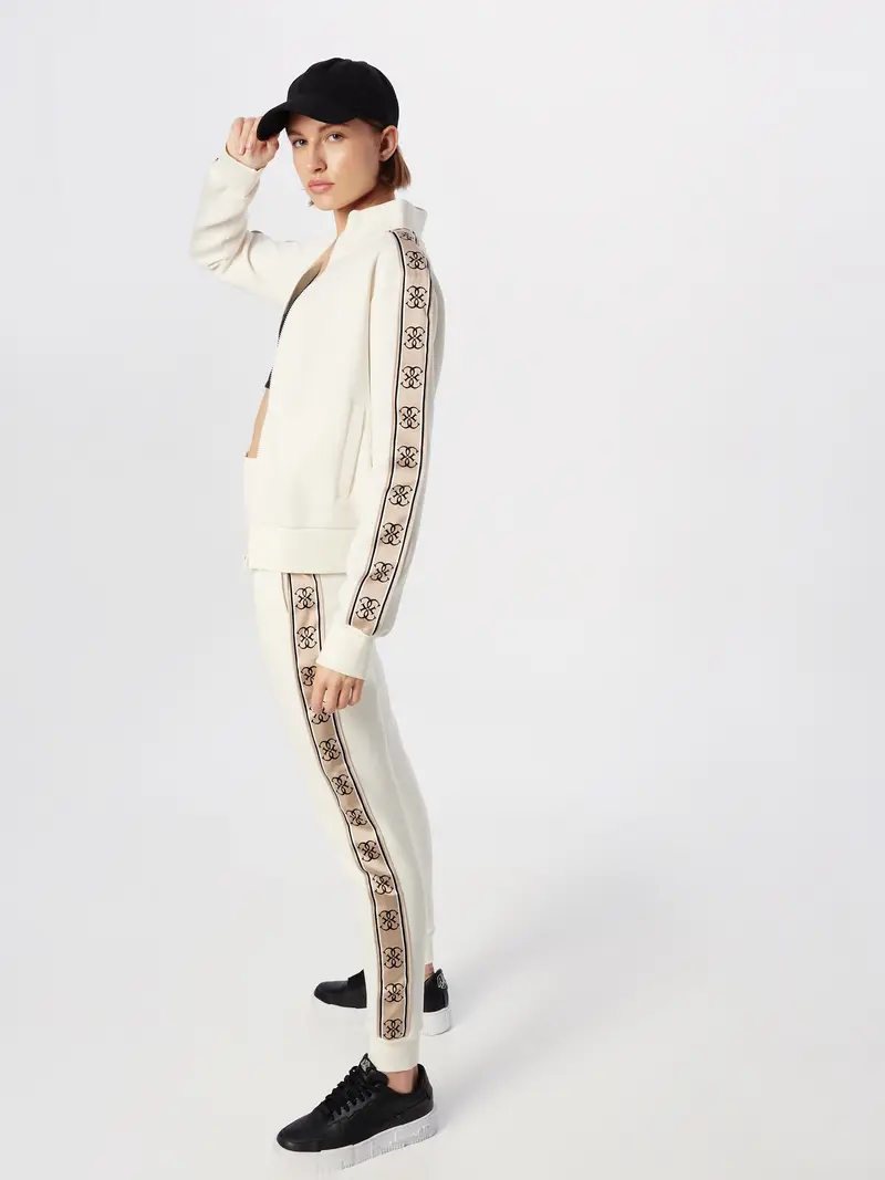 GUESS Pantaloni sportivi 'BRITNEY' beige / nero / offwhite miniatura 3