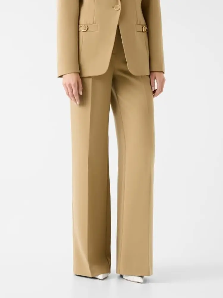 pantaloni straight marciano zaira beige