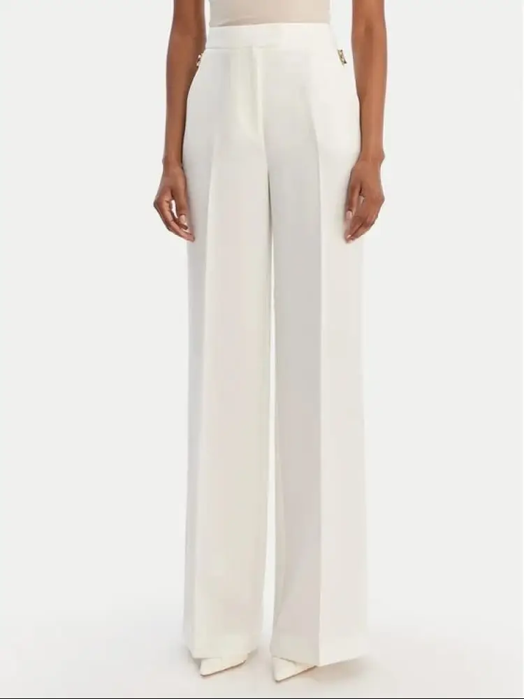 pantaloni straight marciano zaira panna