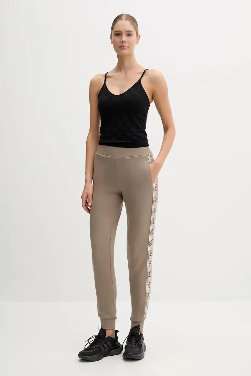 pantaloni tuta BRITNEY colore rosa con applicazione V2YB15 KB3P2 Beige miniatura 2