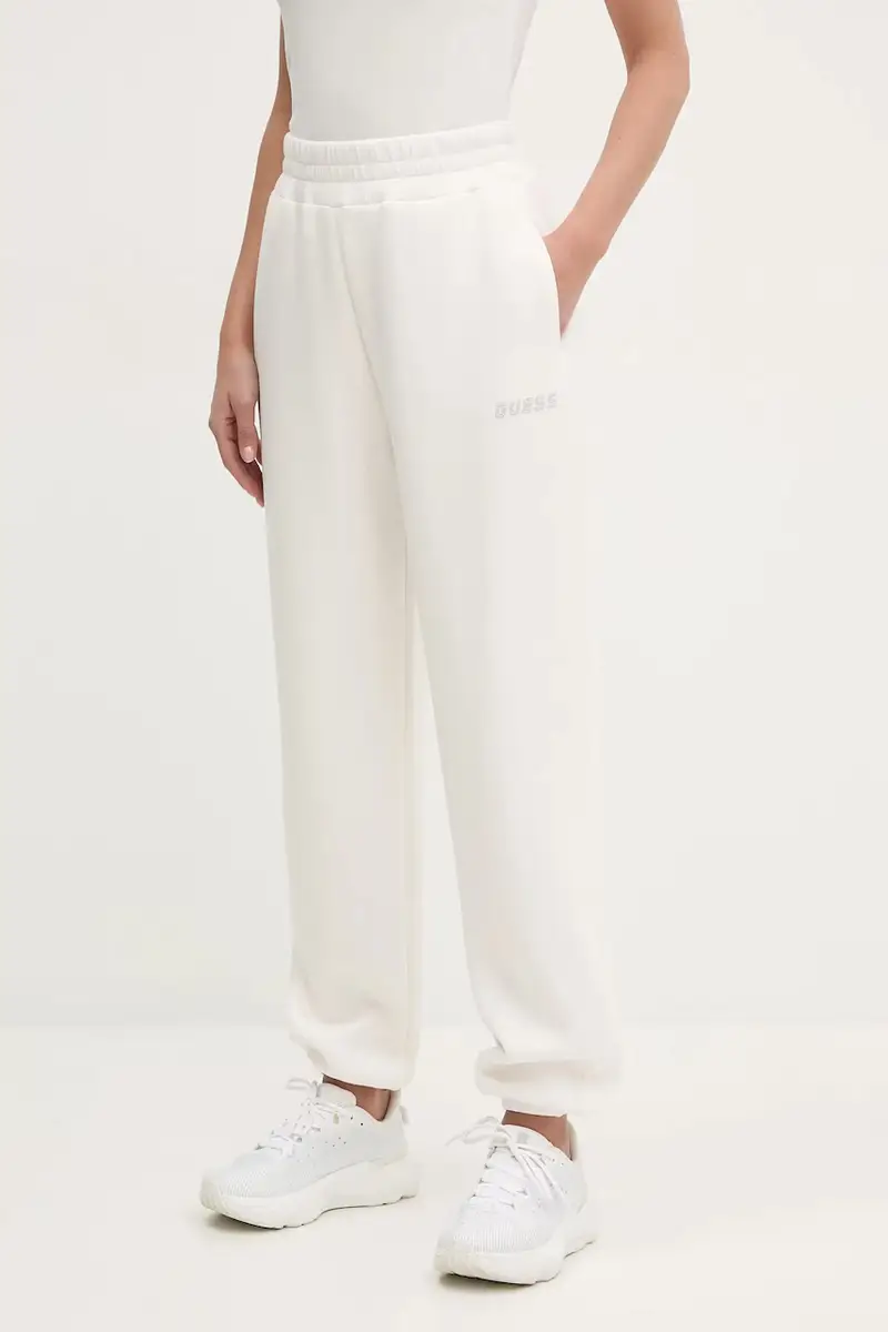 pantaloni tuta CECILIA colore beige con applicazione V4BB13 K7UW2