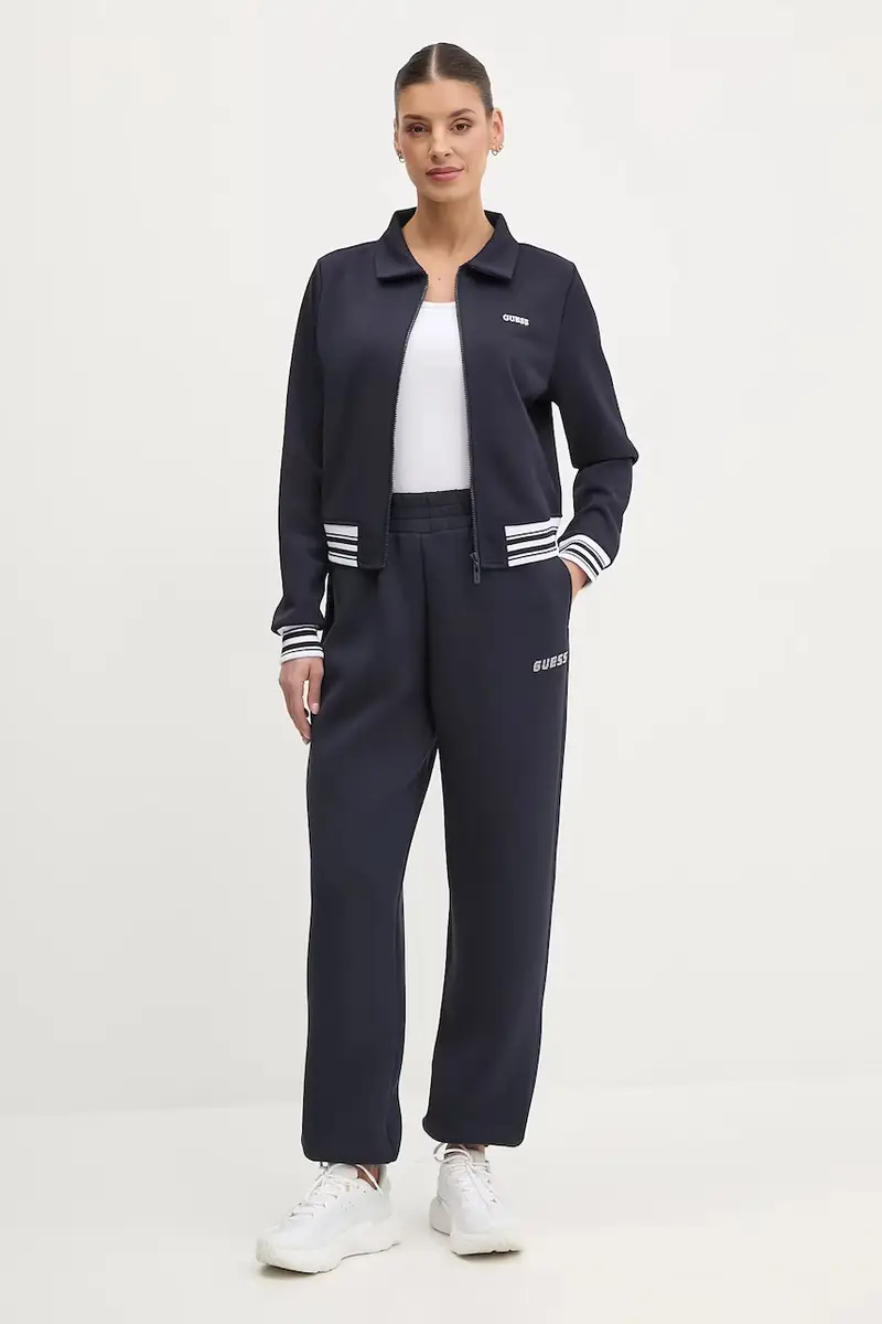 pantaloni tuta CECILIA colore blu navy con applicazione V4BB13 K7UW2 miniatura 2