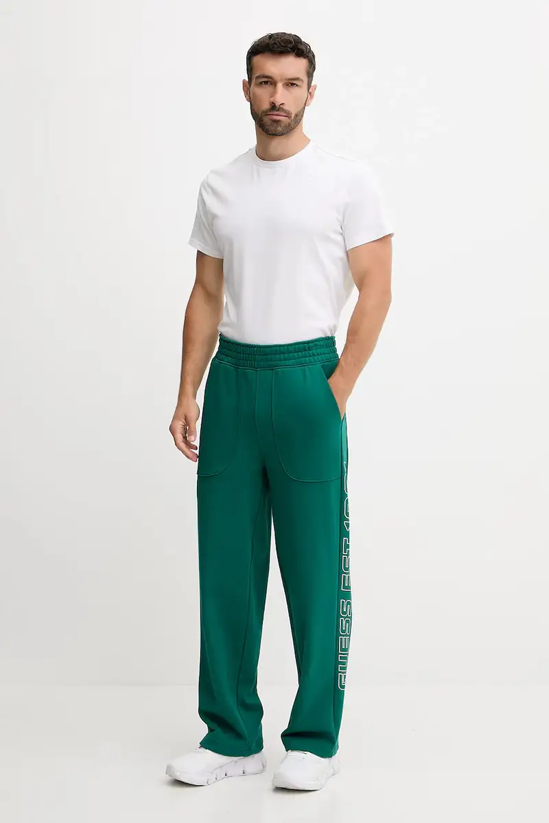 pantaloni tuta di cotone MENTORE uomo colore verde Z5YB00 KCE91 miniatura 2