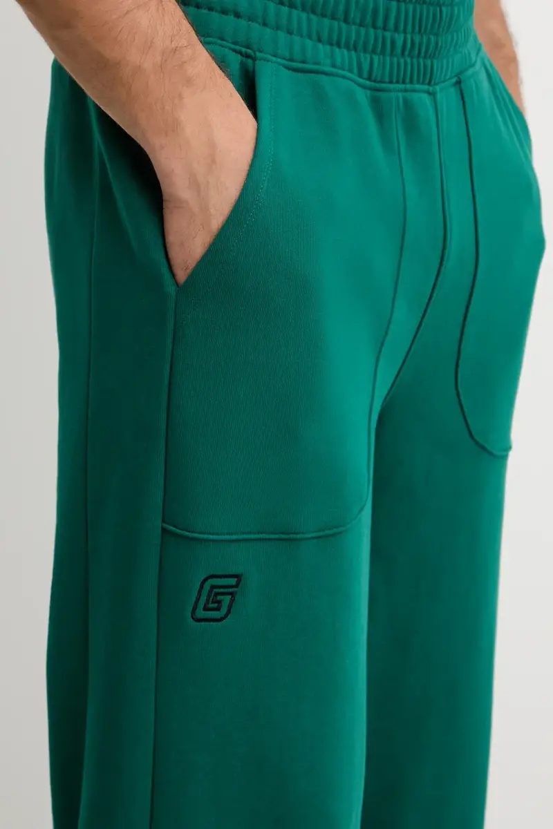 pantaloni tuta di cotone MENTORE uomo colore verde Z5YB00 KCE91 miniatura 5