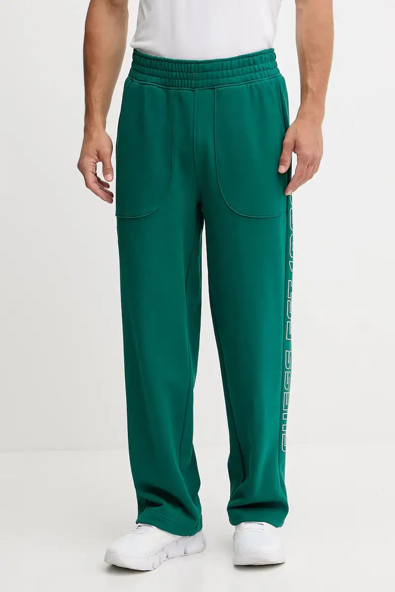 pantaloni tuta di cotone MENTORE uomo colore verde Z5YB00 KCE91