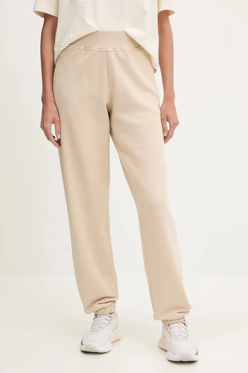 pantaloni tuta di cotone PRIMULA donna colore beige V5YB17 KCRP0