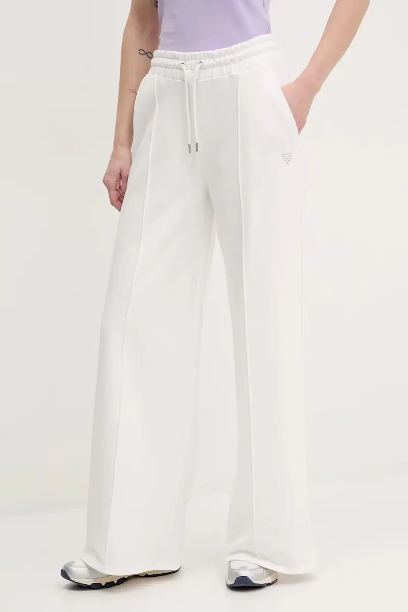 pantaloni tuta di cotone PRIMULA donna colore bianco V5GB07 KCRP0