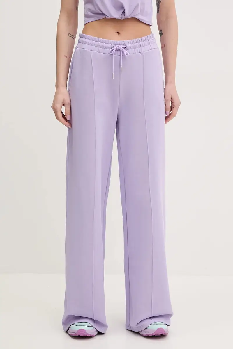 pantaloni tuta di cotone PRIMULA donna colore violetto V5GB07 KCRP0