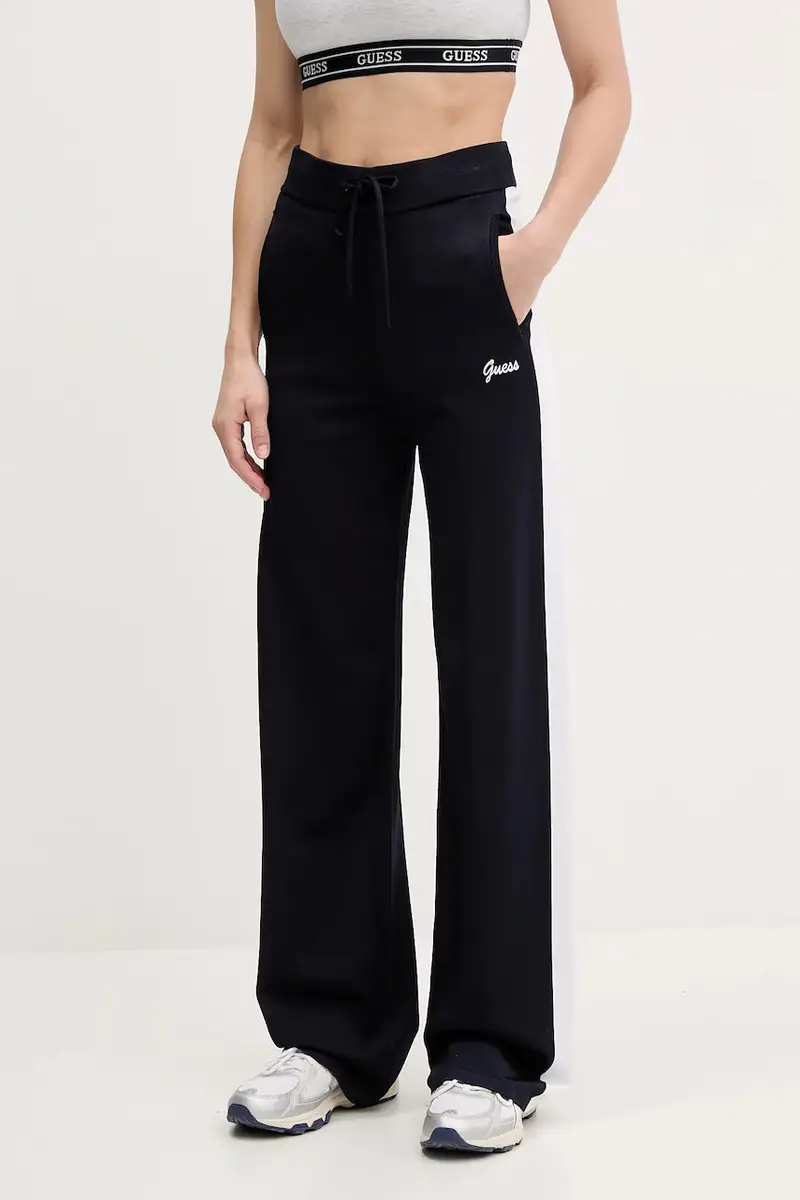 pantaloni tuta donna colore blu navy con applicazione V5GB00 Z3D60