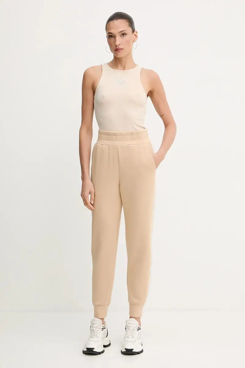 pantaloni tuta NEW VICTOIRE donna colore beige con applicazione W5YB11 KBYE2 miniatura 2