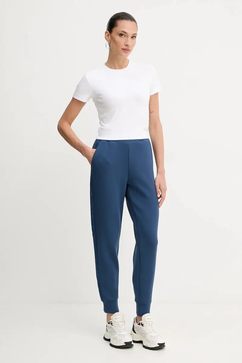 pantaloni tuta NEW VICTOIRE donna colore blu con applicazione W5YB11 KBYE2 miniatura 2