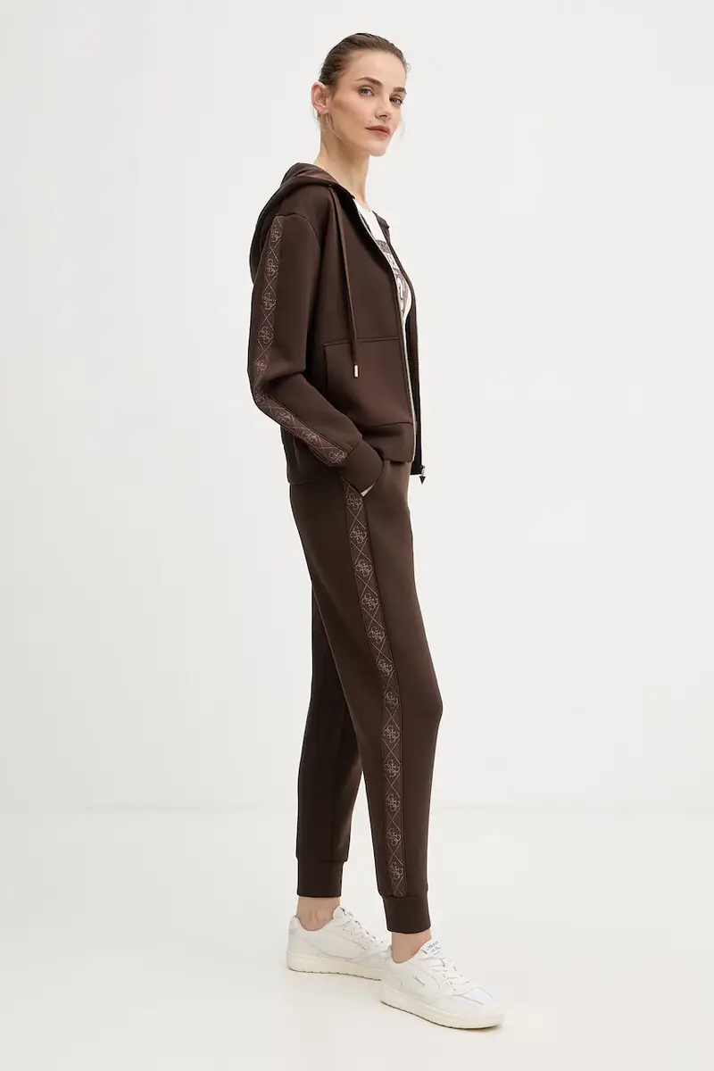 pantaloni tuta NEW VICTOIRE donna colore marrone con applicazione W5YB11 KBYE2 miniatura 2