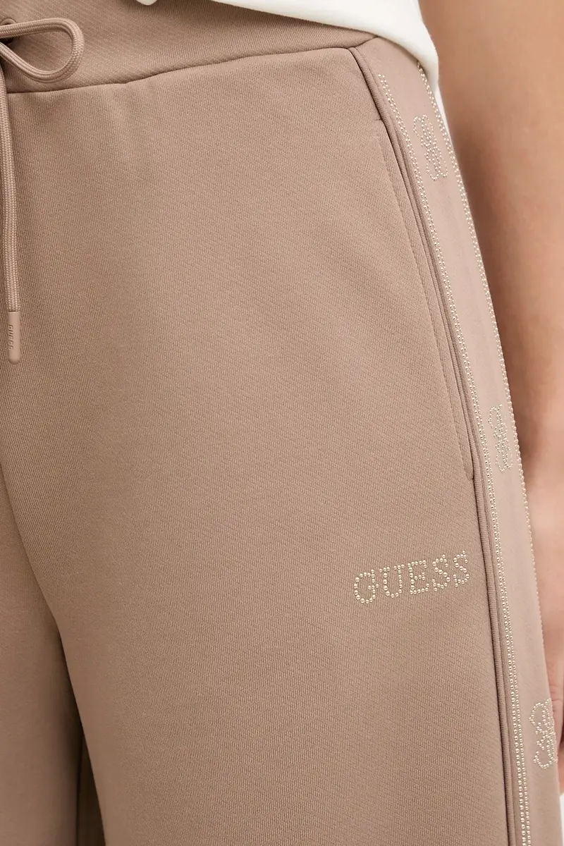 pantaloni tuta OCTAVIA donna colore beige con applicazione V5BB12 KCX22 miniatura 4