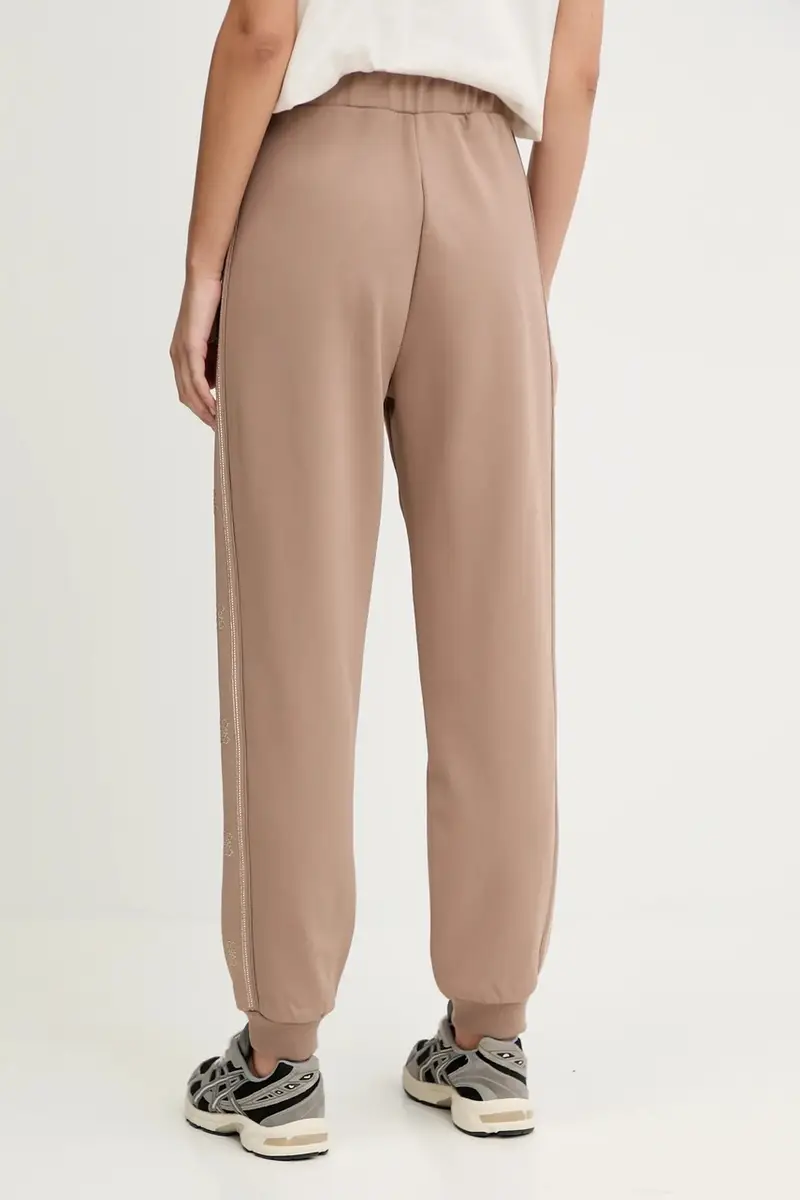 pantaloni tuta OCTAVIA donna colore marrone con applicazione V5BB23 KCX22 miniatura 3