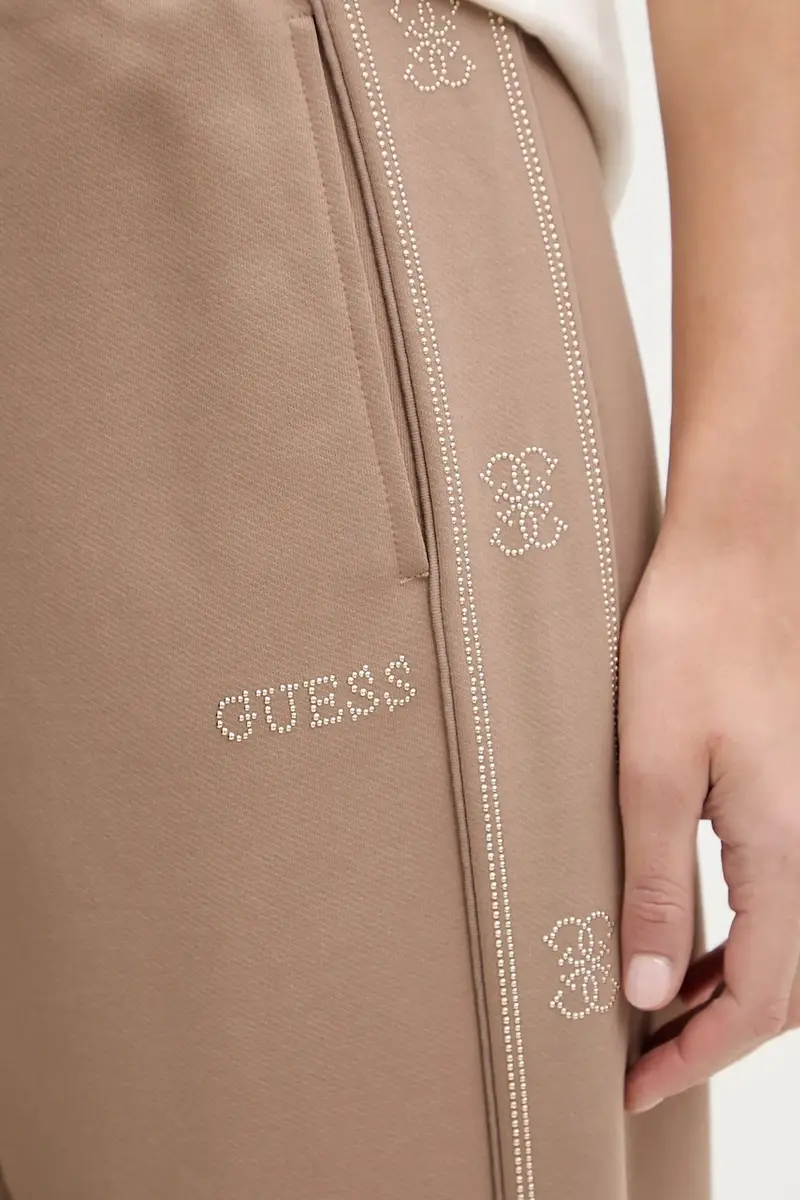 pantaloni tuta OCTAVIA donna colore marrone con applicazione V5BB23 KCX22 miniatura 4