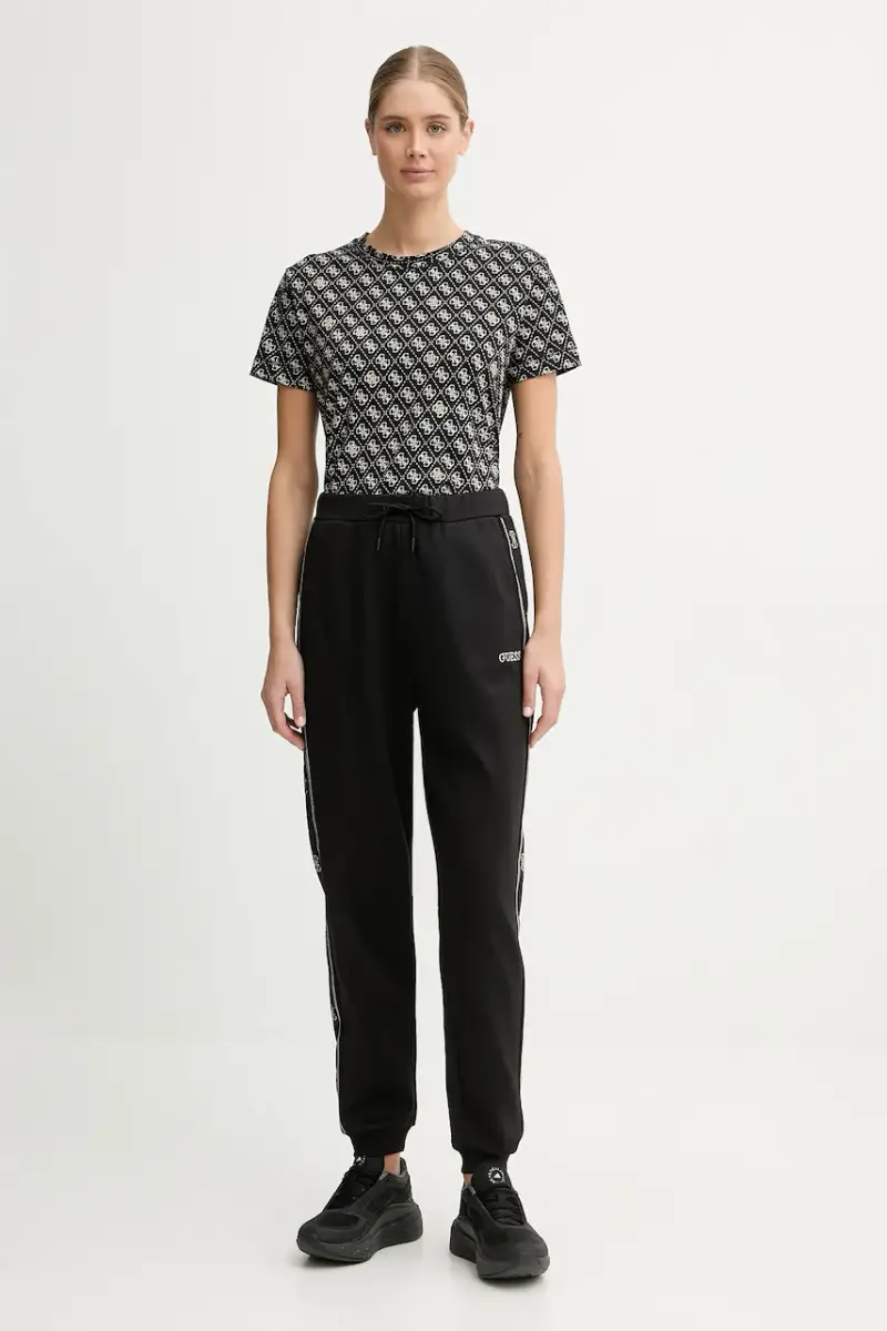 pantaloni tuta OCTAVIA donna colore nero con applicazione V5BB23 KCX22 miniatura 2