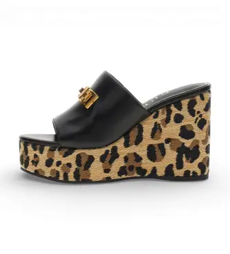 per donna FLJE3VELE04 Sandali beige Evenza3 (36), 5 a 8cm, Nessuno, Casual, Animal Print