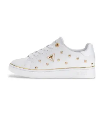 per donna FLPBONELE12 Sneakers Bonitah con borchie bianche (36), Bianco, Basso, Stringhe, Casual Pelle