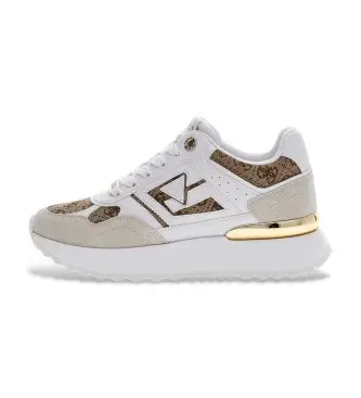 per donna FLTKORFAL12 Sneakers bianche Korenzo (41), Bianco, 3 a 5cm, Stringhe, Casual Marrone