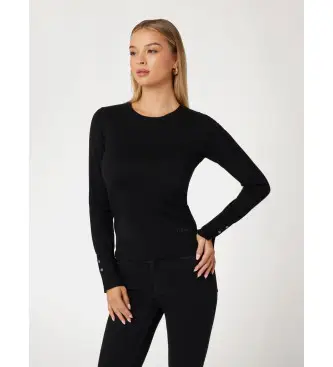 per donna W2YR30Z2V62 Maglione con scollo a V nero (L), Casual, Viscosa, Manica lunga