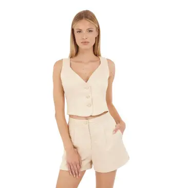 Guess Gilet Donna Beige 4231629