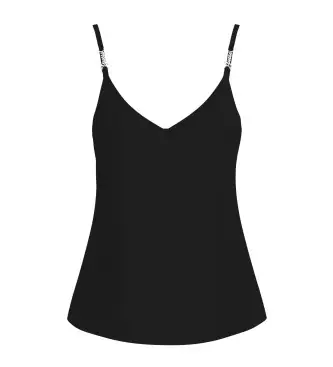 per donna W6GH30W1845 Canotta con logo Caroline - Nero (XS), Poliestere, Senza maniche / cinghie