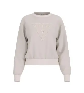 per donna W6GQ09K3183 Felpa triangolare beige (XS), Casual, Cotone