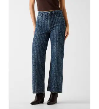 per donna W6RA1AD6851 Pantaloni blu a gamba larga (27), Casual, Cotone