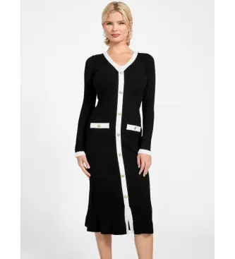 per donna W6RK38Z3HP2 Abito nero alloro (XS), Casual, Viscosa, Manica lunga