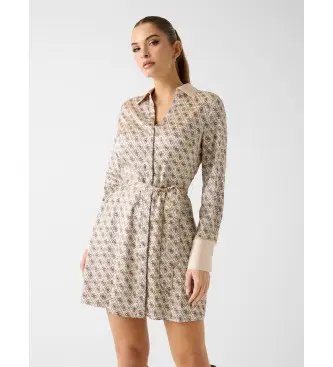 per donna W6RK90WF1T2 Abito beige Blerta (XS), Casual, Poliestere, Manica lunga