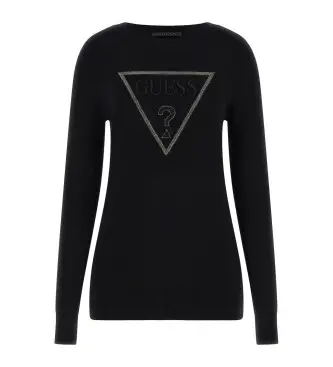 per donna W6RR49Z2NQ2 Maglietta nera Sasha (XS), Nero, Casual, Viscosa, Manica lunga