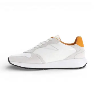 per uomo FMJRIAPEL12 Sneakers Aria in pelle bianca (40), Bianco, Basso, Stringhe, Casual